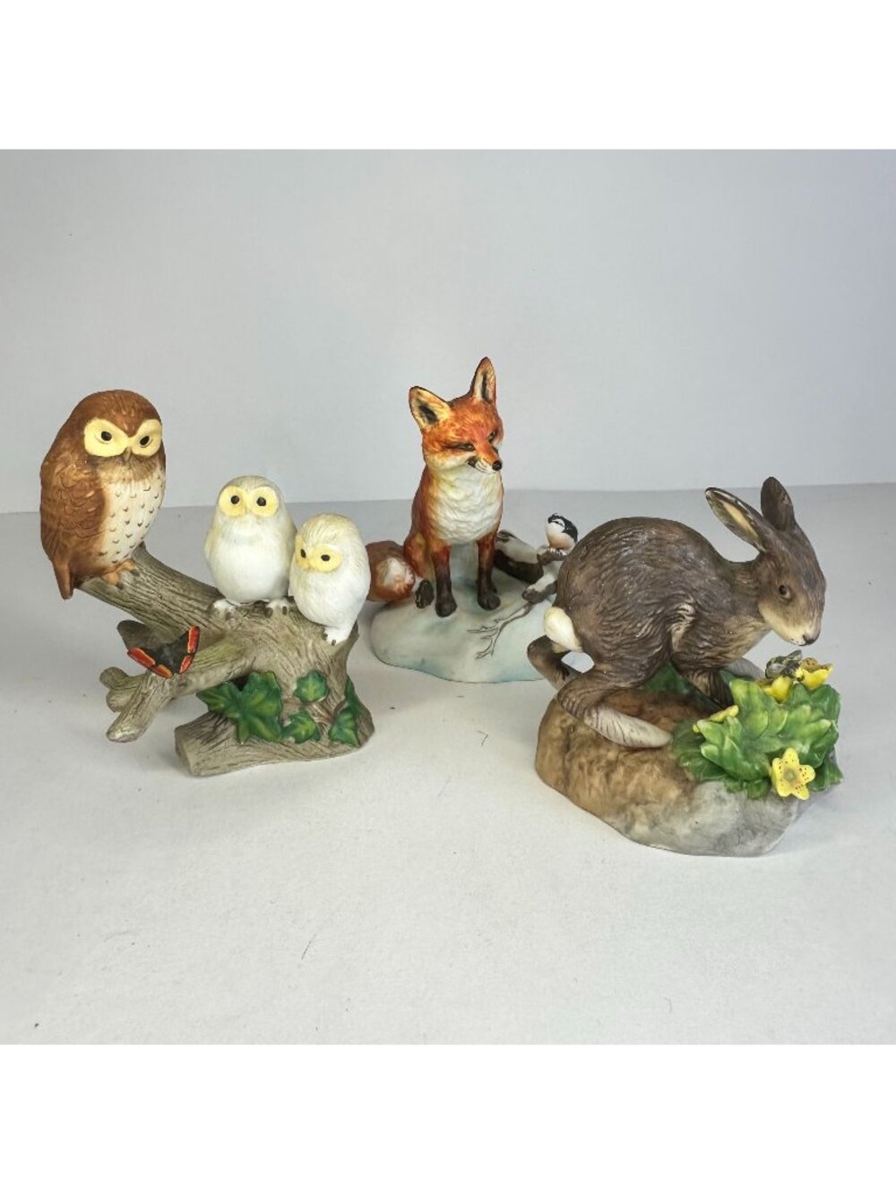 Vintage 1984 Franklin Porcelain Wildlife Figurines lot By Peter Barrett